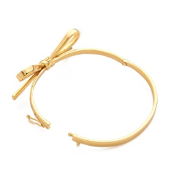 NEW Kate Spade Skinny Minny Gold Bow Bangle Bracel - Picture 2 of 5